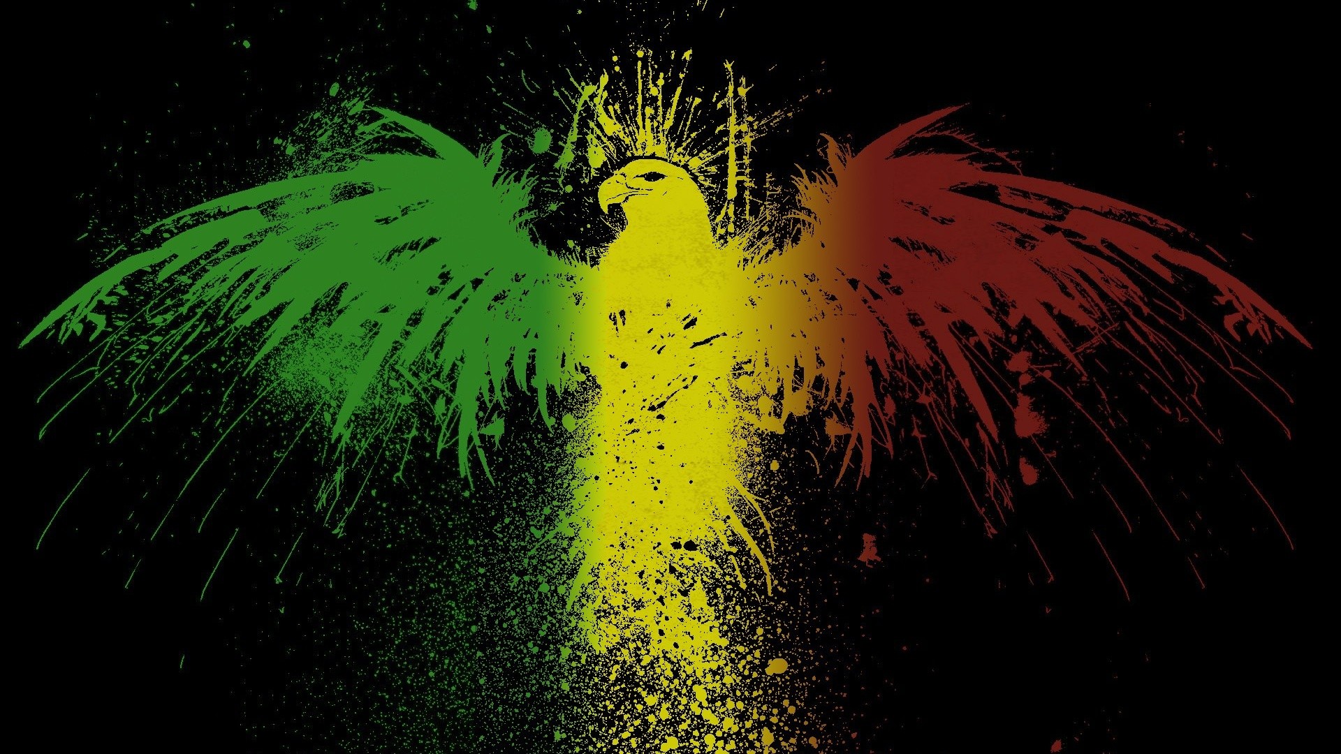 wallpapers rasta,green,yellow,wing,water,bird