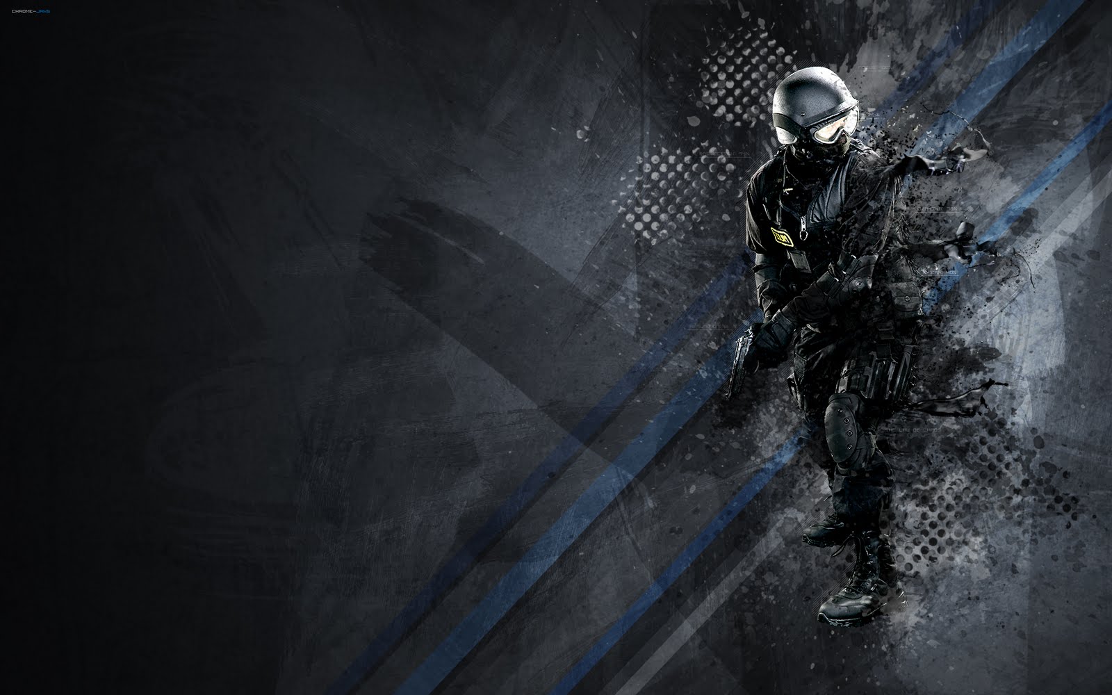 cop wallpaper,darkness,games,personal protective equipment,space,digital compositing