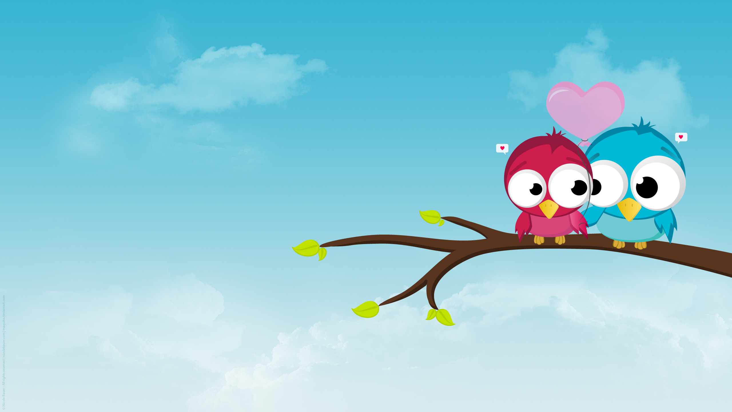 cute love birds wallpapers,cartoon,sky,branch,daytime,cloud