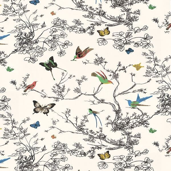 鳥の蝶の壁紙,壁紙,パターン,設計,工場,木