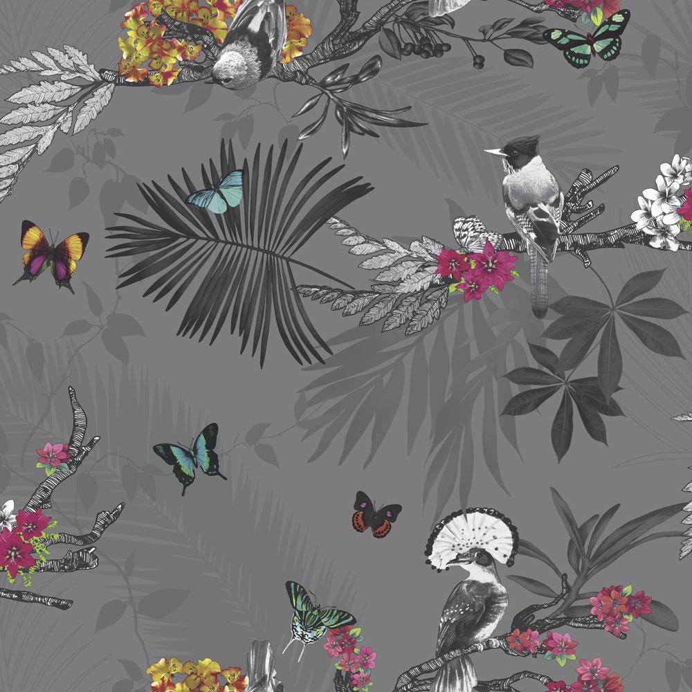 bird butterfly wallpaper,pattern,floral design,botany,illustration,leaf