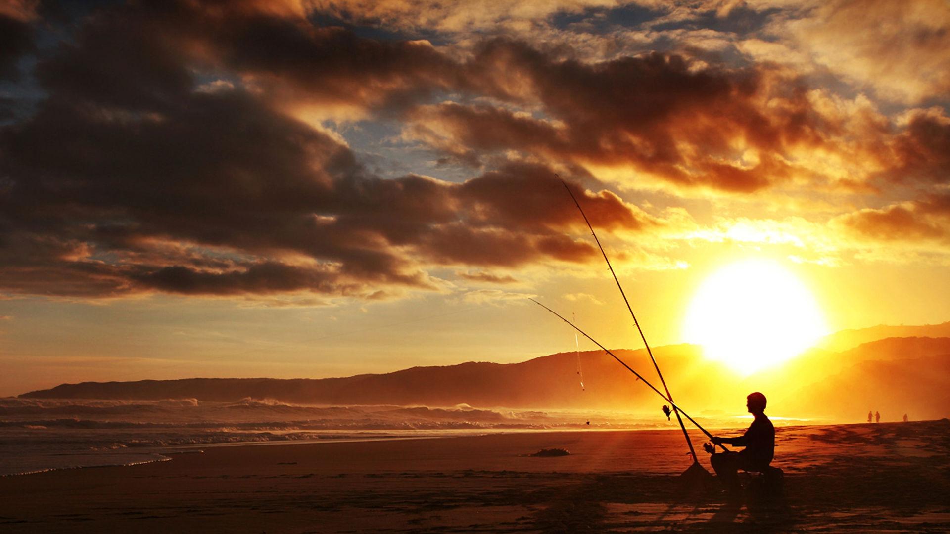 fondos de pantalla de pesca,cielo,horizonte,puesta de sol,nube,amanecer