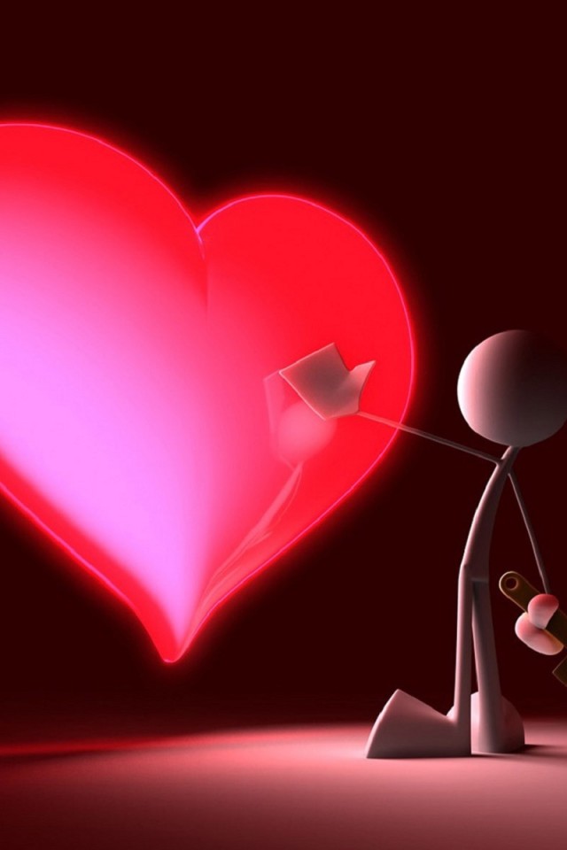 iphone 3d touch wallpaper,herz,liebe,rot,valentinstag,illustration