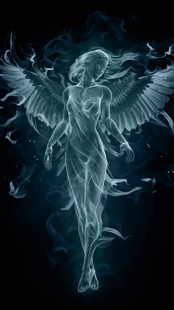 smoke wallpaper iphone,angel,water,supernatural creature,fictional character,cg artwork