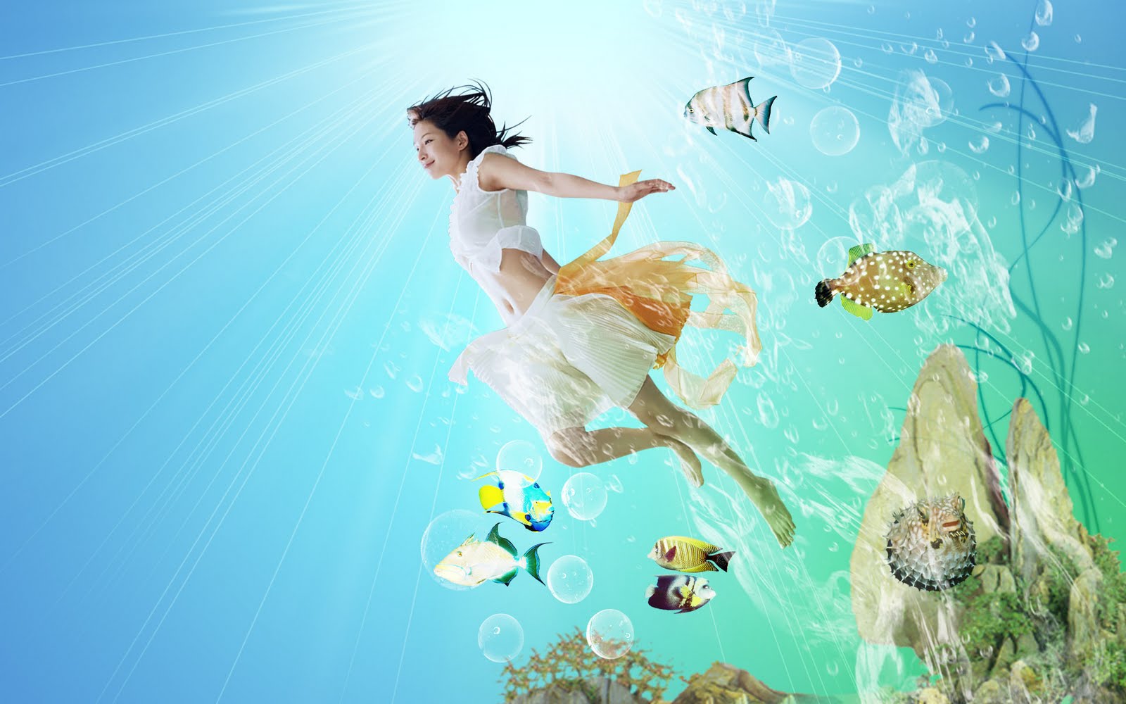 fish design wallpaper,illustration,sky,underwater,fun,art