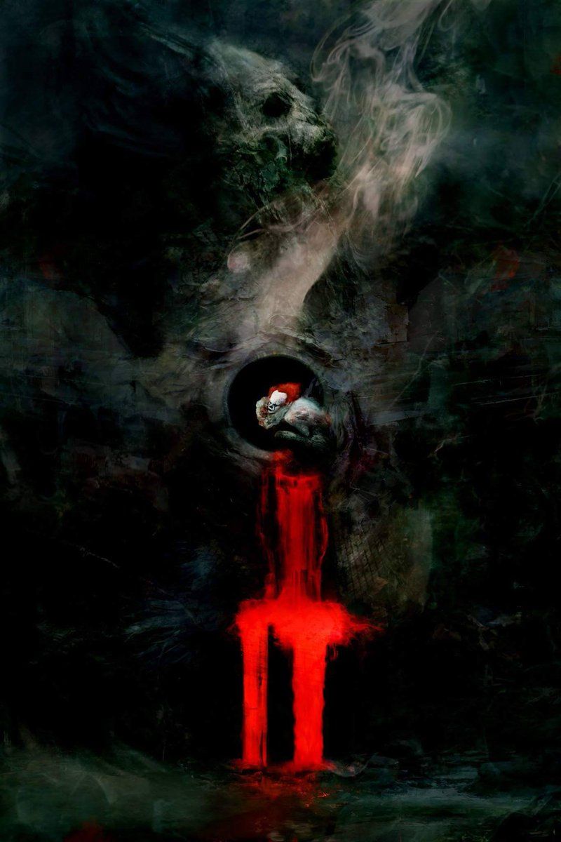 stephen king it fondo de pantalla,rojo,oscuridad,ilustración,demonio,arte
