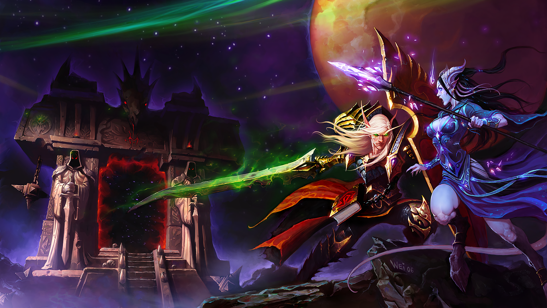 blood elf wallpaper,action adventure game,pc game,cg artwork,games,fictional character