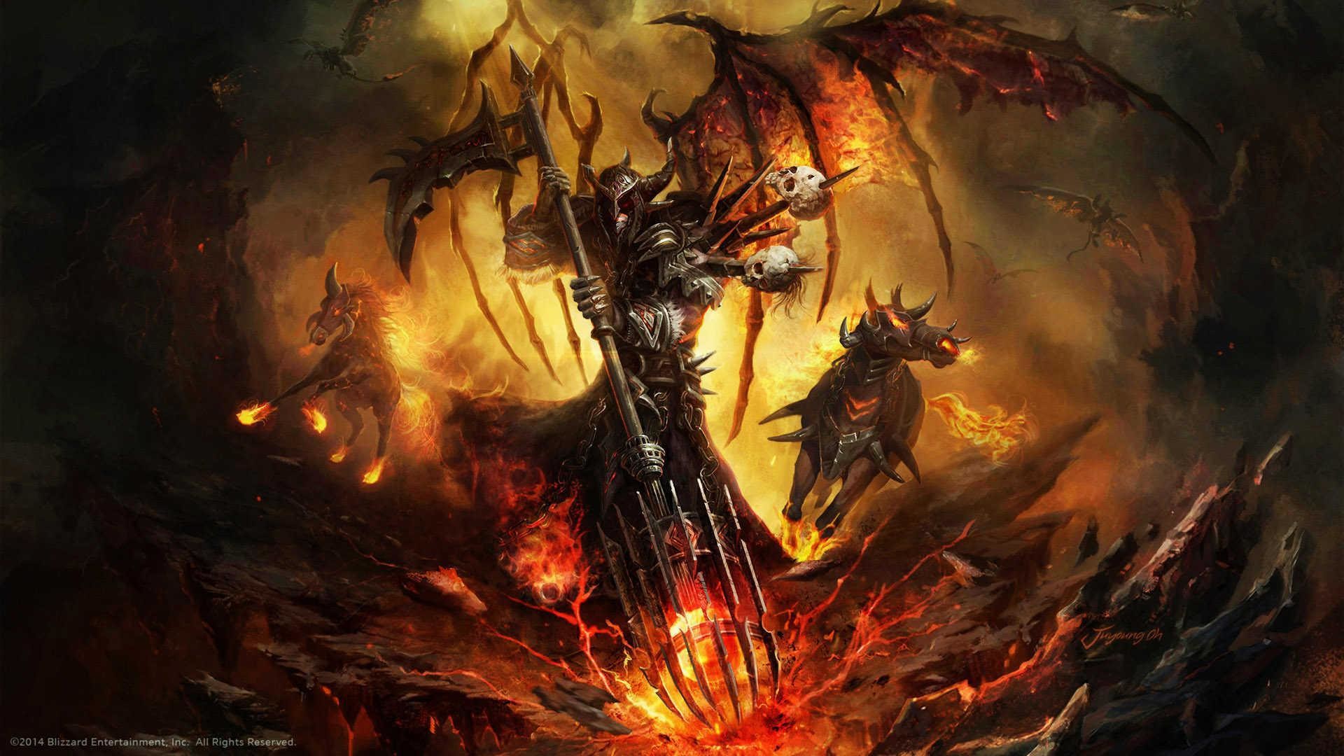 fondo de pantalla de elfo de sangre,juego de acción y aventura,cg artwork,demonio,mitología,juego de pc