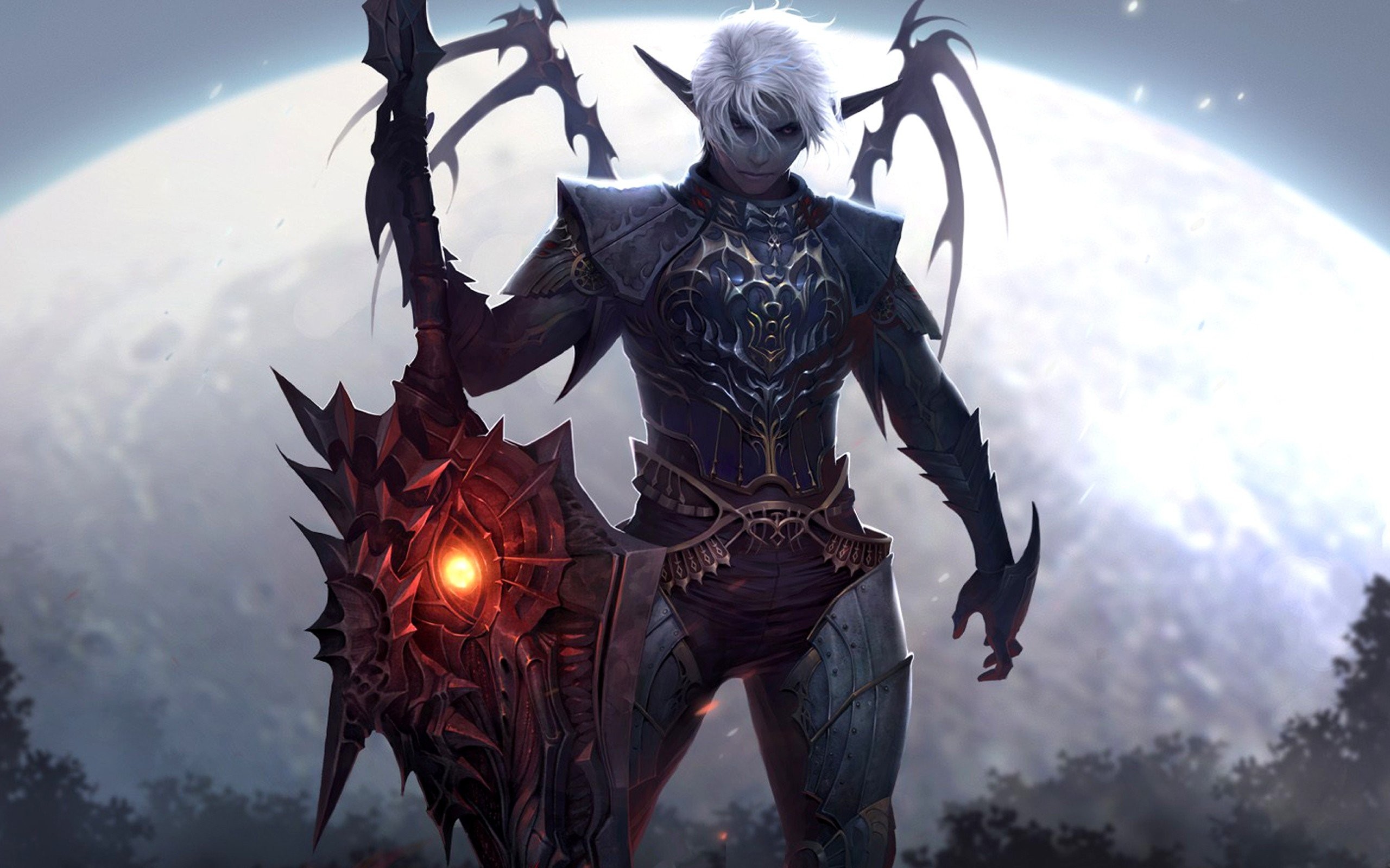 dark elf wallpaper,action adventure game,demon,cg artwork,pc game,screenshot