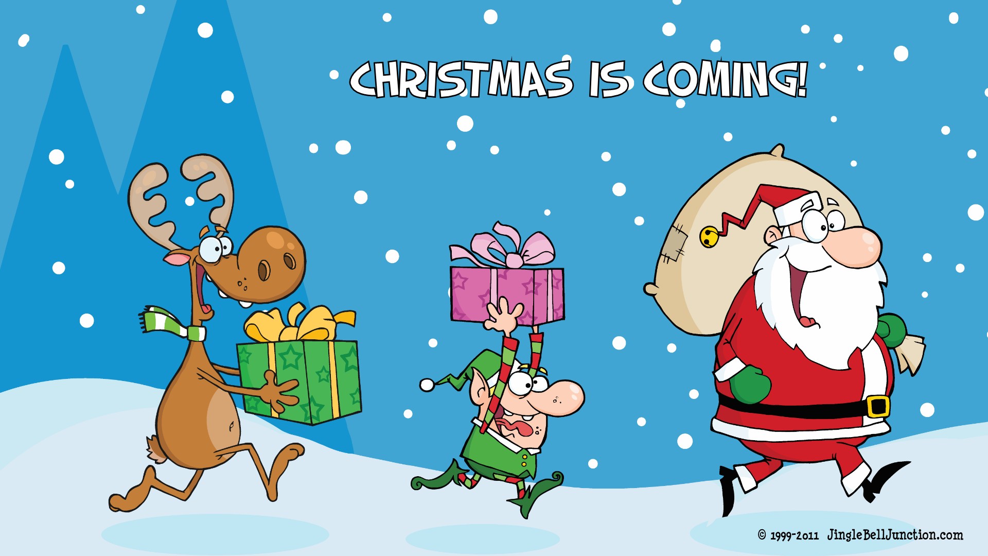 christmas elf wallpaper,cartoon,christmas eve,illustration,santa claus,animated cartoon