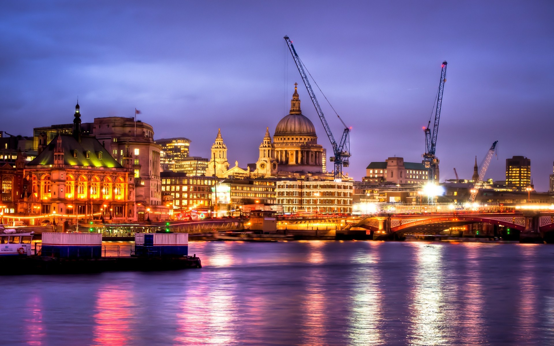 イギリスの壁紙,都市の景観,市,夜,スカイライン,空