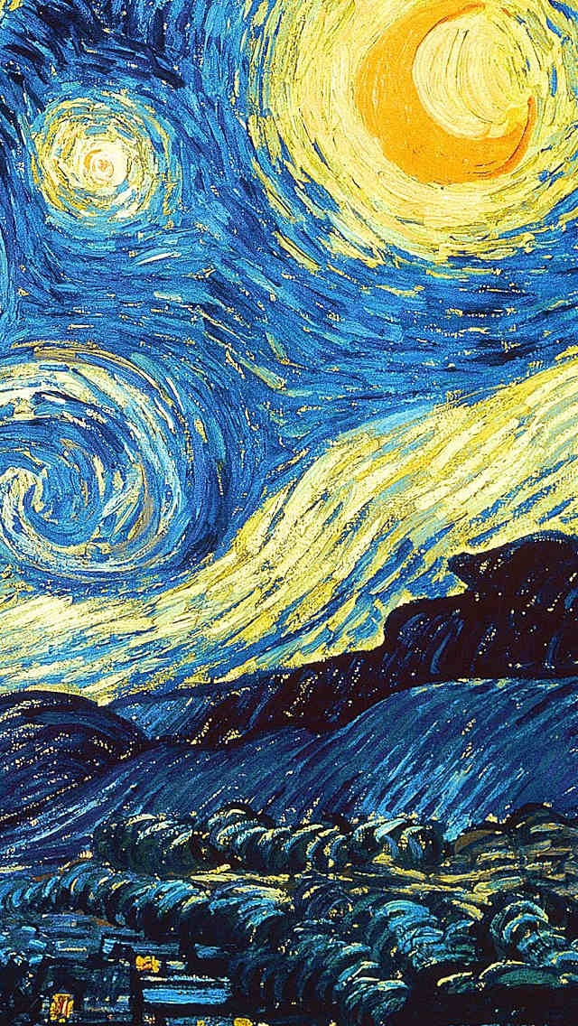 Van Wallpaper Painting Water Modern Art Wind Wave Art Wallpaperuse