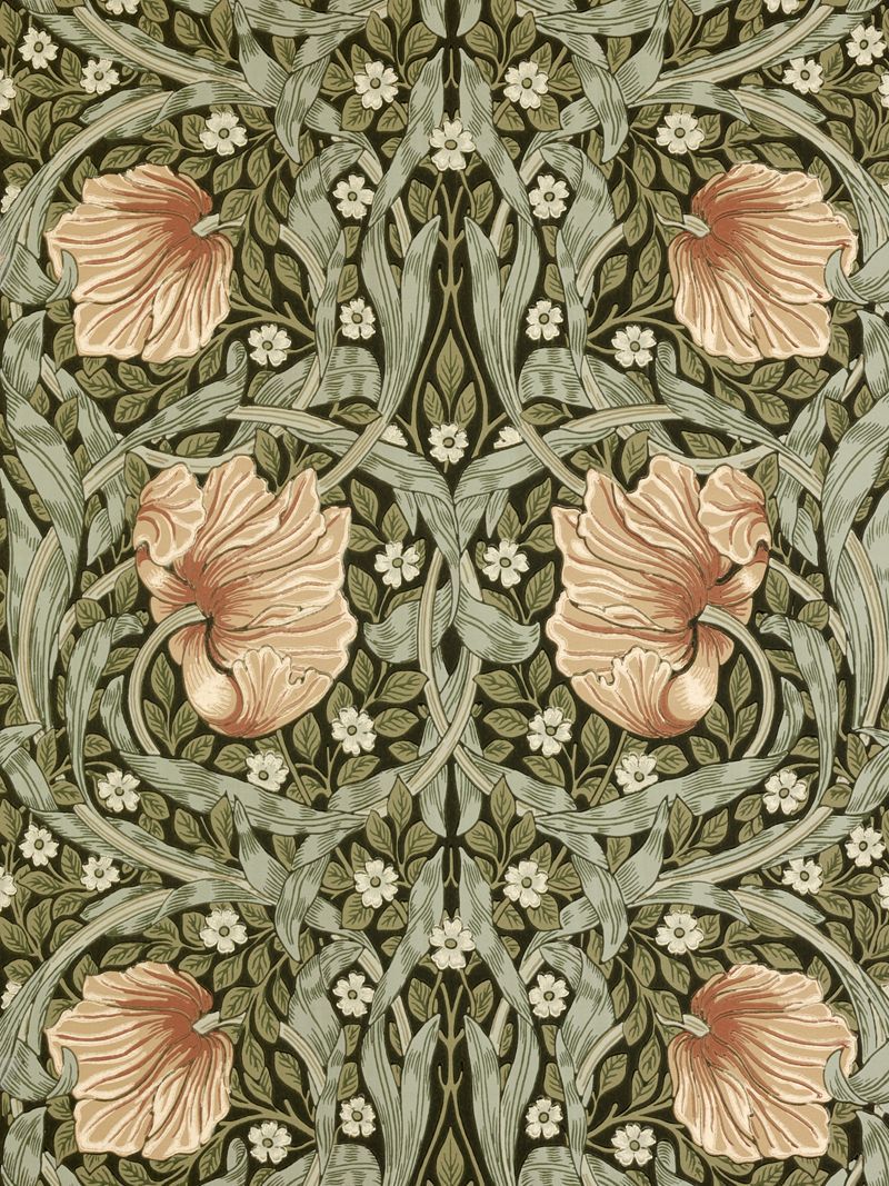 william morris wallpaper sanderson,floral design,pattern,botany,design,plant