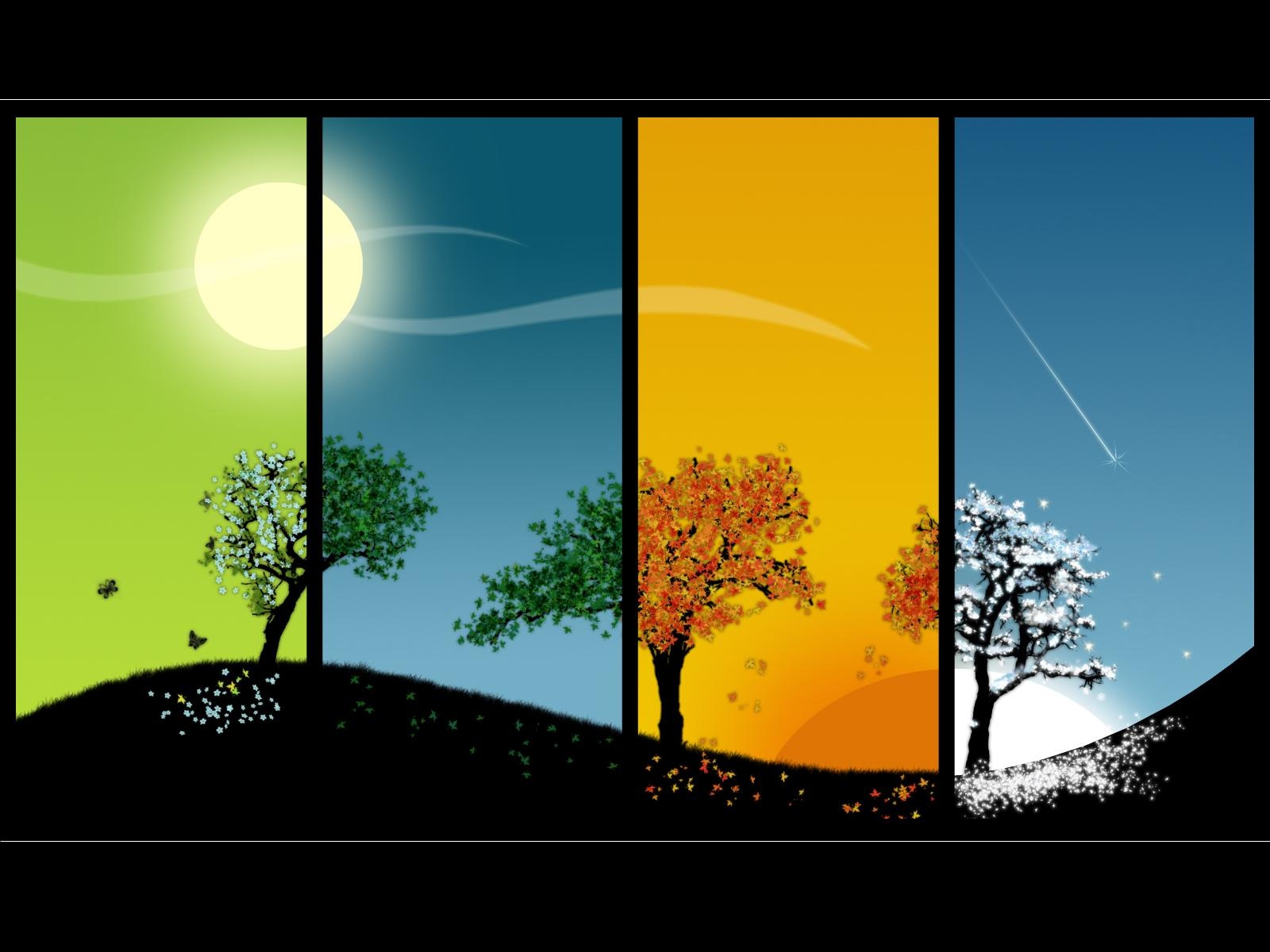 seasons wallpaper,nature,sky,yellow,natural landscape,tree