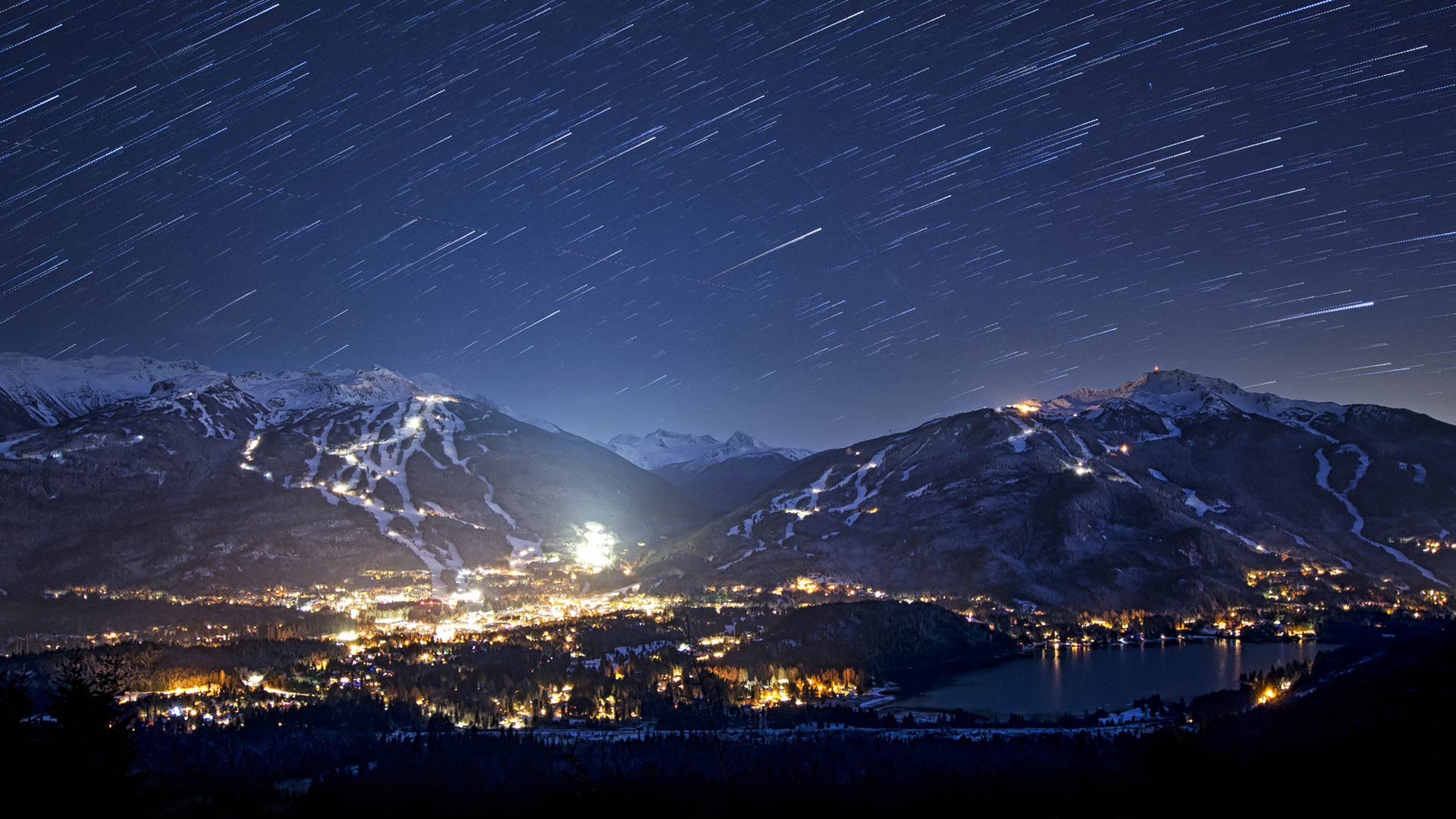 fond d'écran whistler,ciel,montagne,chaîne de montagnes,la nature,nuit