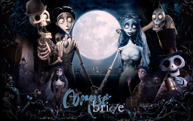 corpse bride wallpaper,album cover,darkness,animation,animated cartoon,cg artwork
