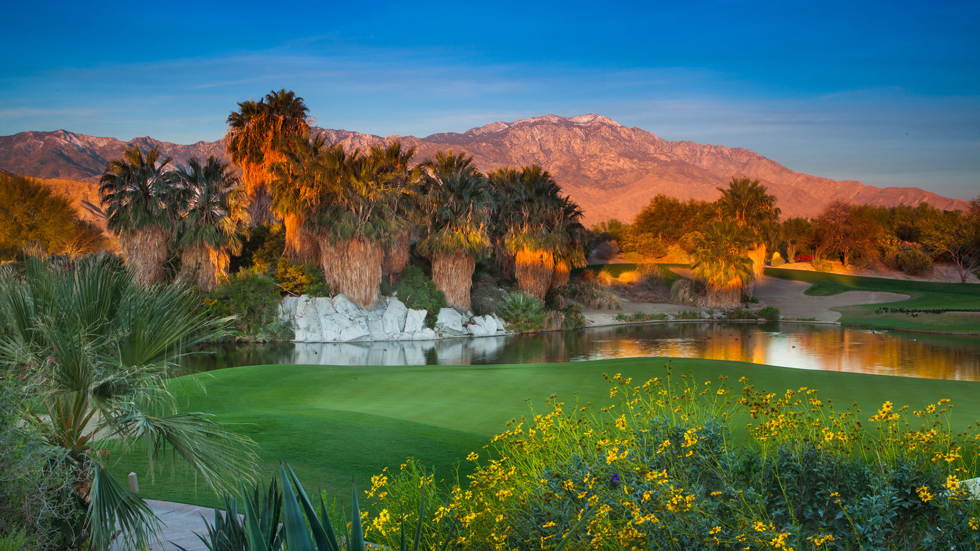 palm springs wallpaper,natural landscape,nature,sky,sport venue,reflection