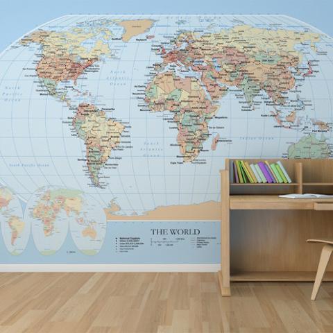 取り外し可能な壁紙オーストラリア,地図,世界,壁,ルーム,壁紙