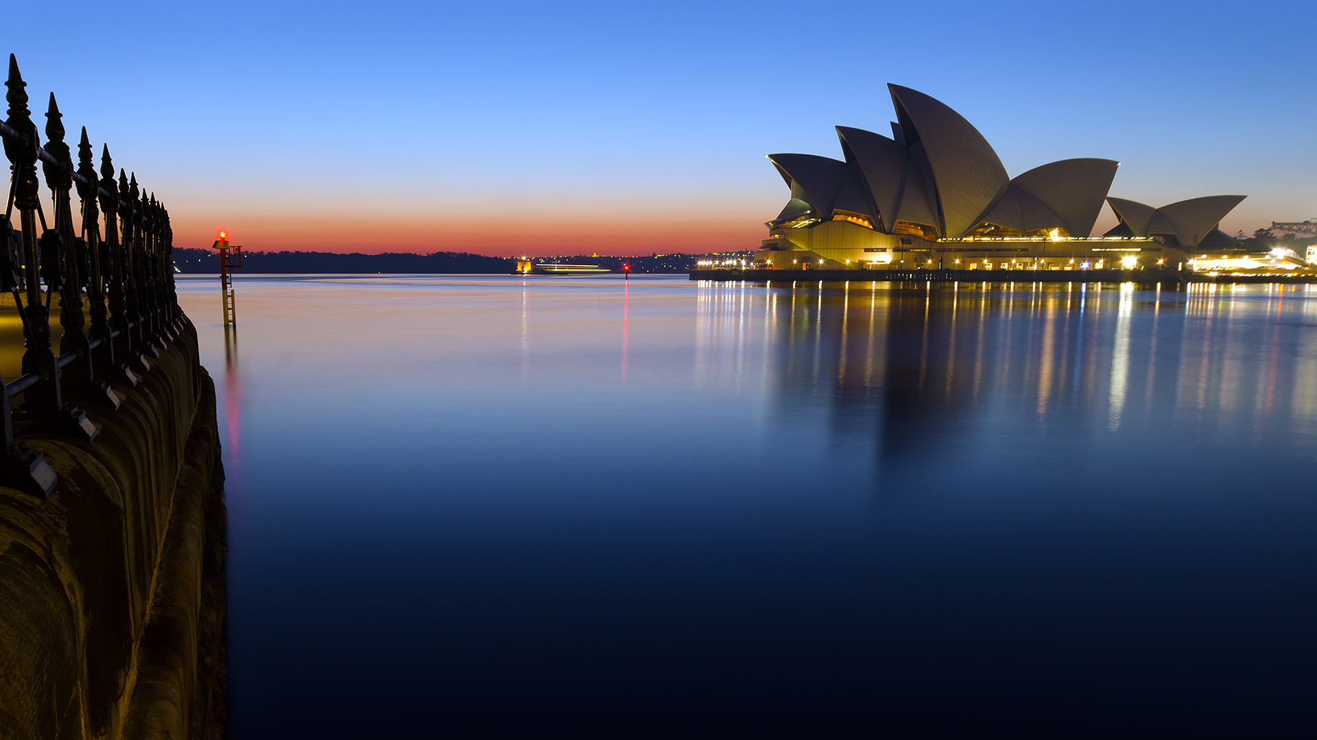 sydney opera house tapete,himmel,wasser,betrachtung,abend,dämmerung