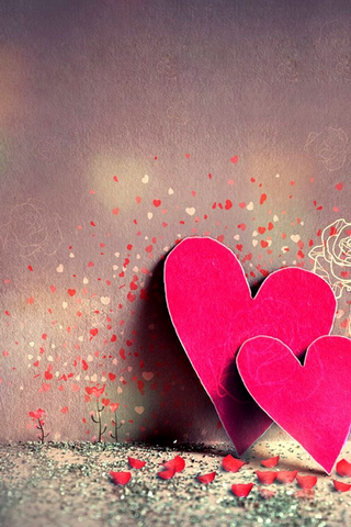 モバイル用のかわいいラブハートの壁紙,心臓,愛,ピンク,バレンタイン・デー,赤