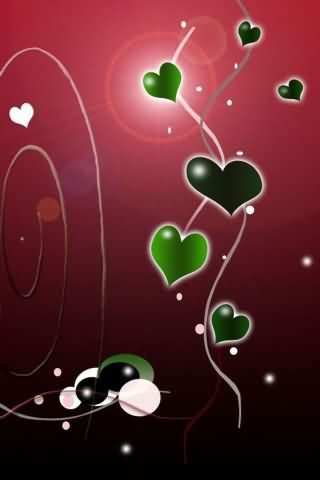 sfondi amore immagini per cellulari,cuore,verde,amore,illustrazione,san valentino