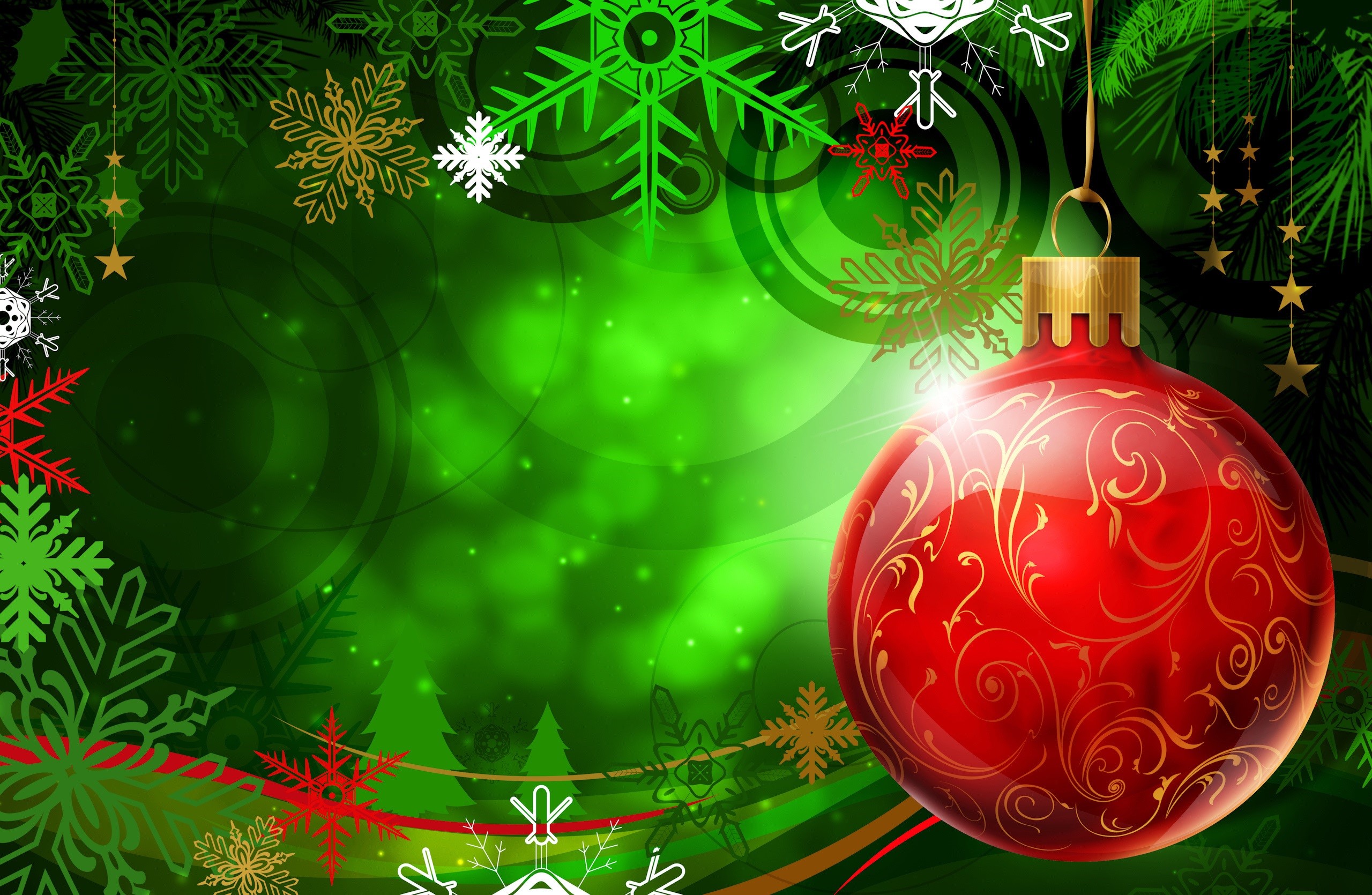 Red Christmas Ball In Green Background Red And Green Christmas red-christmas-ball-in-green-background-red-and-green-christmas