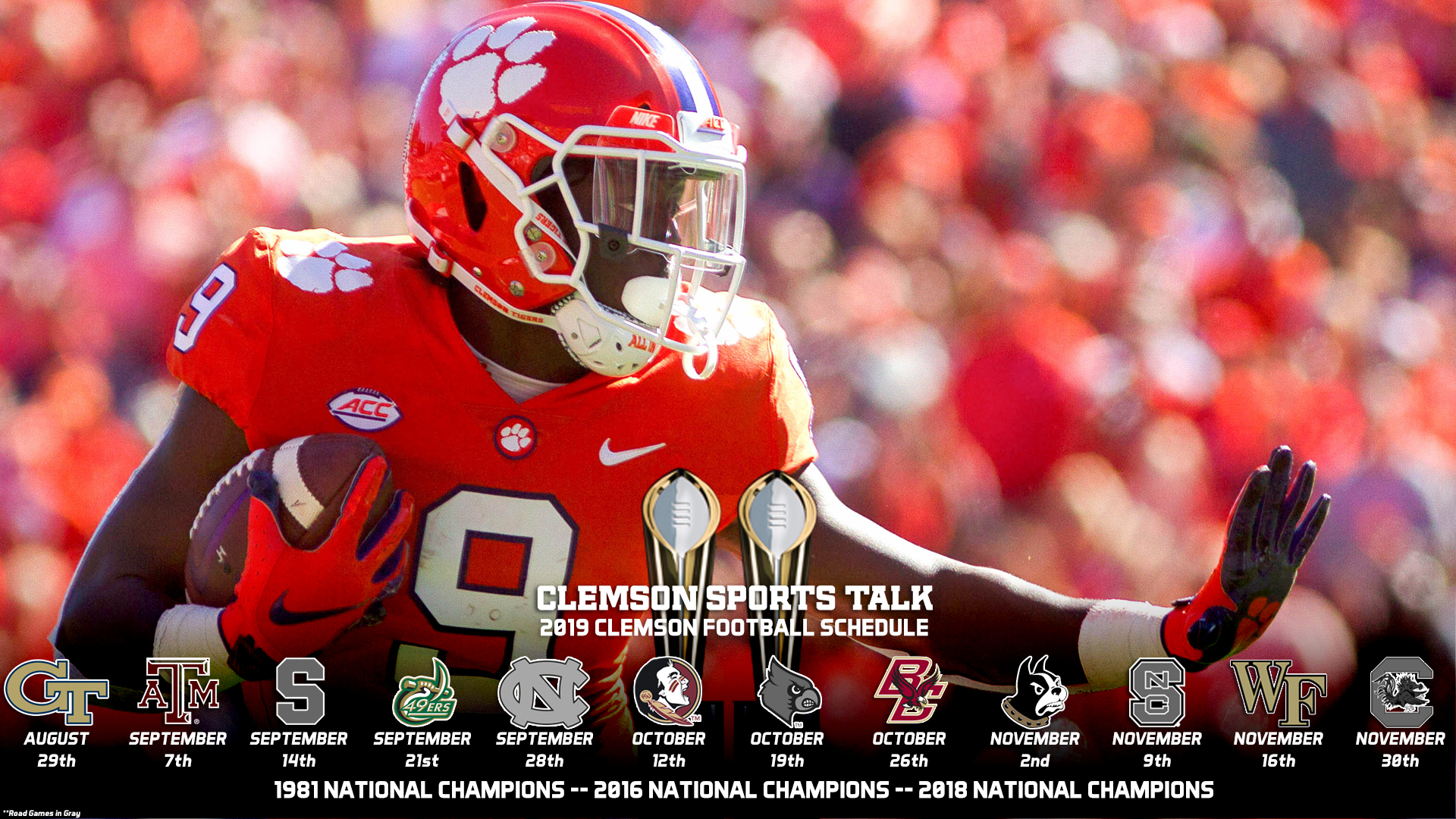 Clemson Football Schedule 2022 Printable
