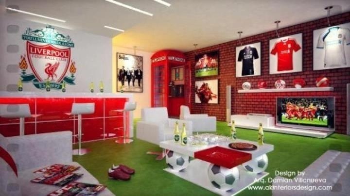 liverpool fc bedroom wallpaper,interior design,room,living room,property,building