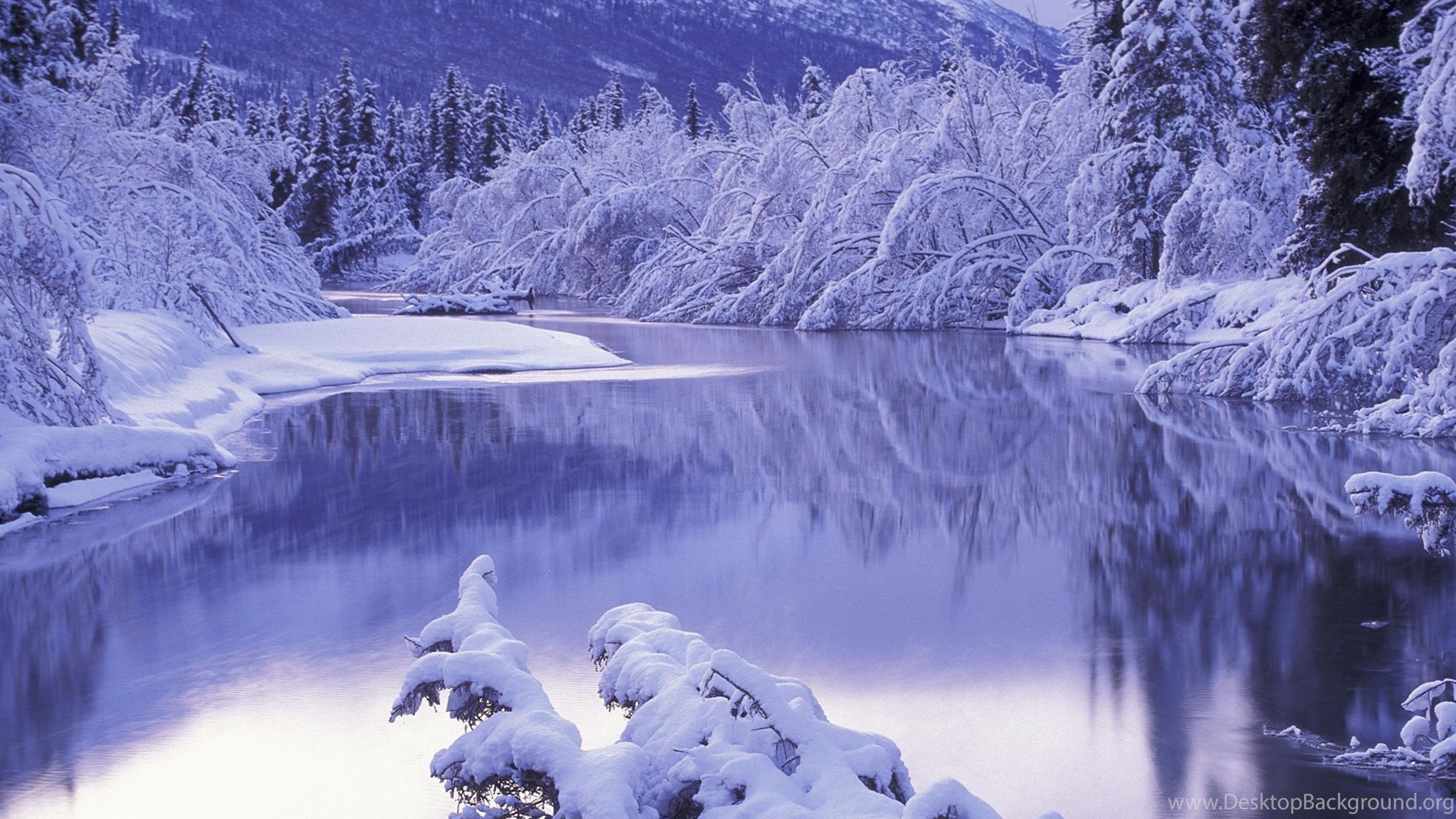 sfondi neve 4k,paesaggio naturale,natura,inverno,neve,acqua