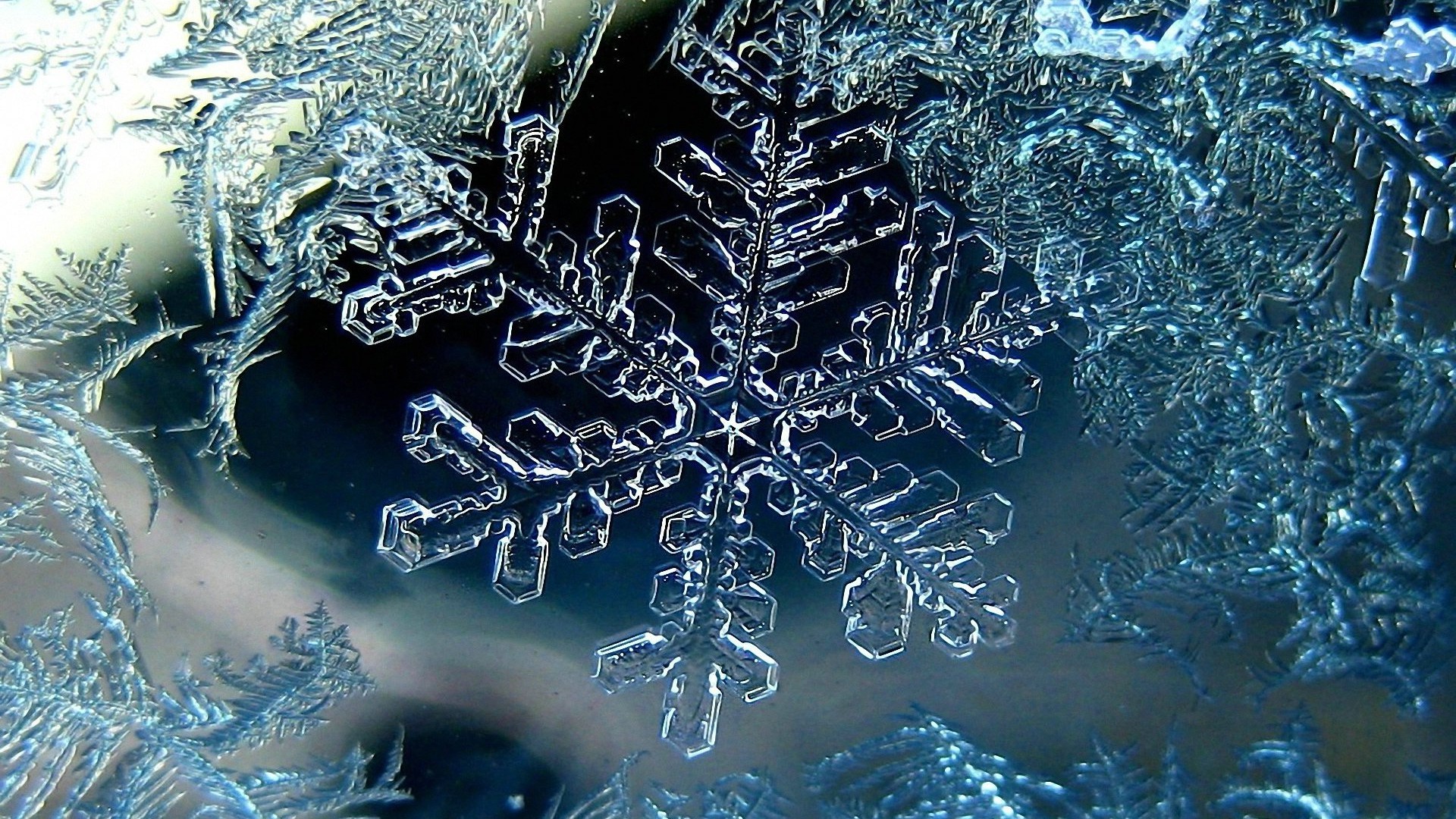 fiocco di neve sfondo hd,blu,acqua,congelamento,brina,inverno