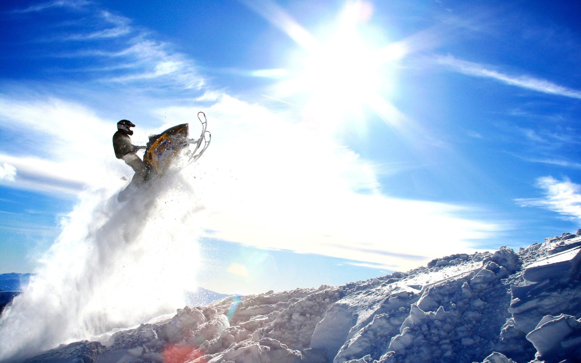 fond d'écran de motoneige,neige,sport extrême,ciel,snowboard,hiver