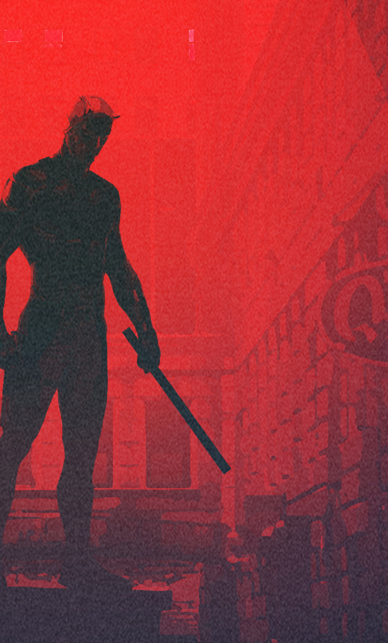 daredevil iphone wallpaper,red,art,illustration