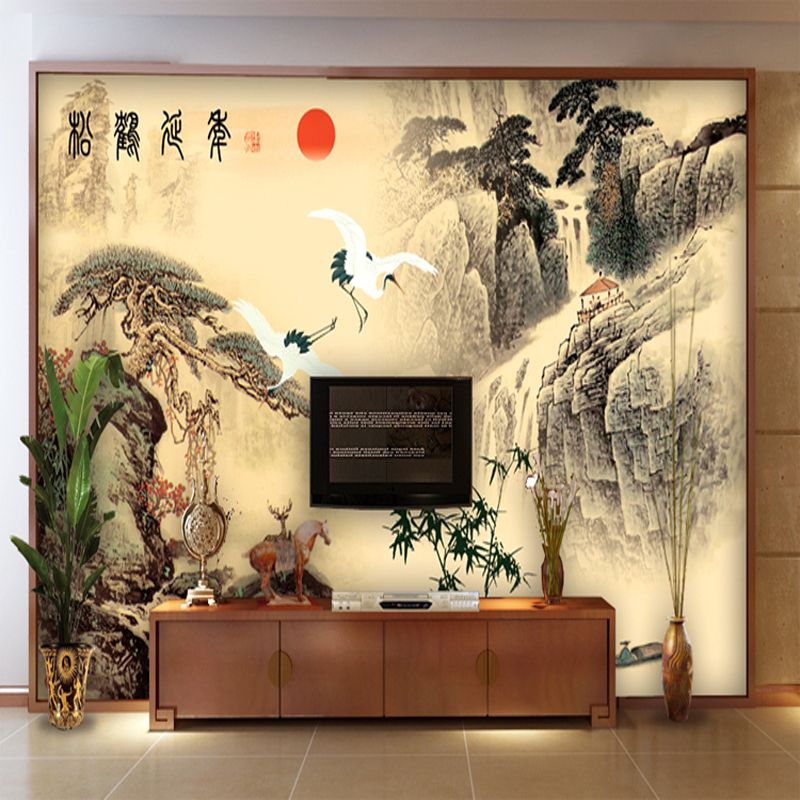 wallpaper asian design,wall,mural,wallpaper,room,interior design
