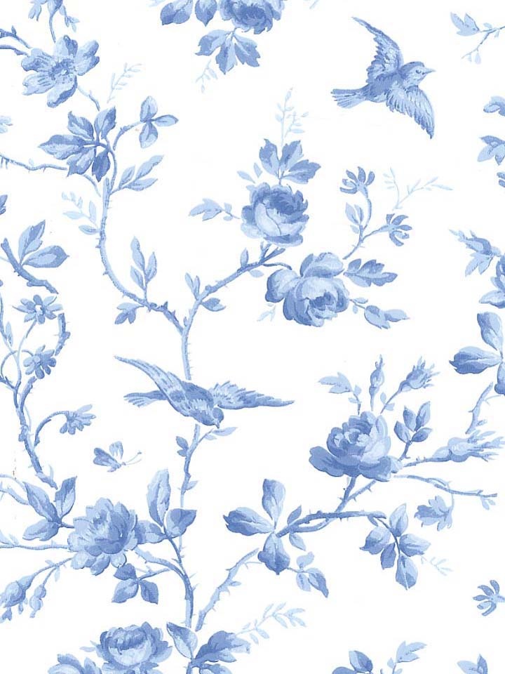 papel tapiz floral y pájaro,azul,modelo,diseño,planta,papel de regalo