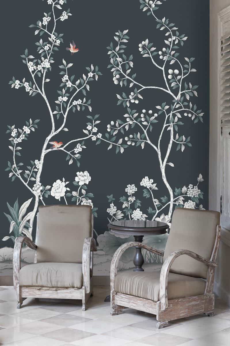 asian wallpaper for walls,branch,twig,tree,furniture,room