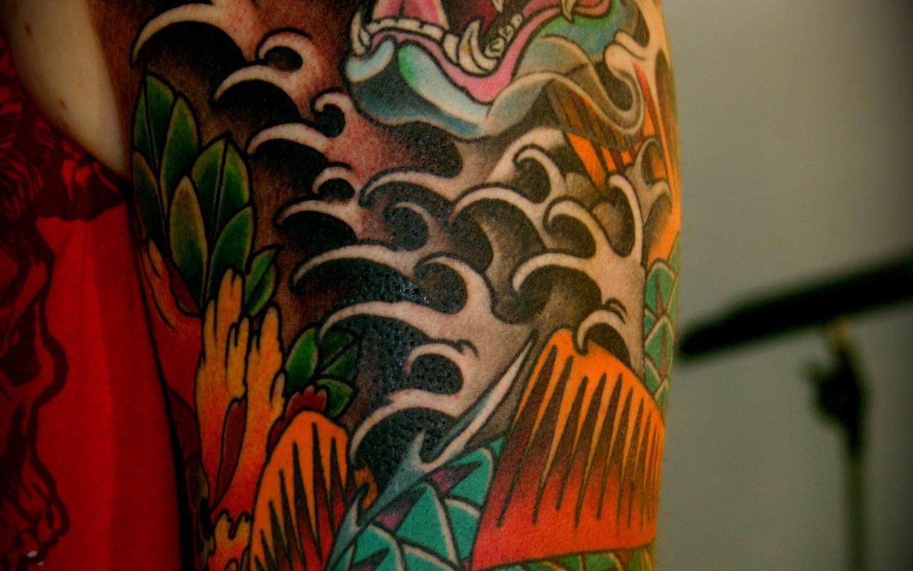 japanese design wallpaper,tattoo,arm,art,visual arts,sleeve