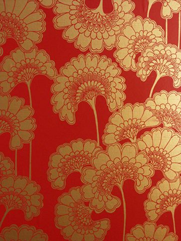 papel tapiz de diseño japonés,rojo,modelo,naranja,diseño floral,fondo de pantalla