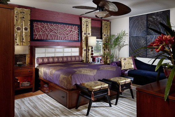 아시아 테마 벽지,가구,방,침실,인테리어 디자인,침대