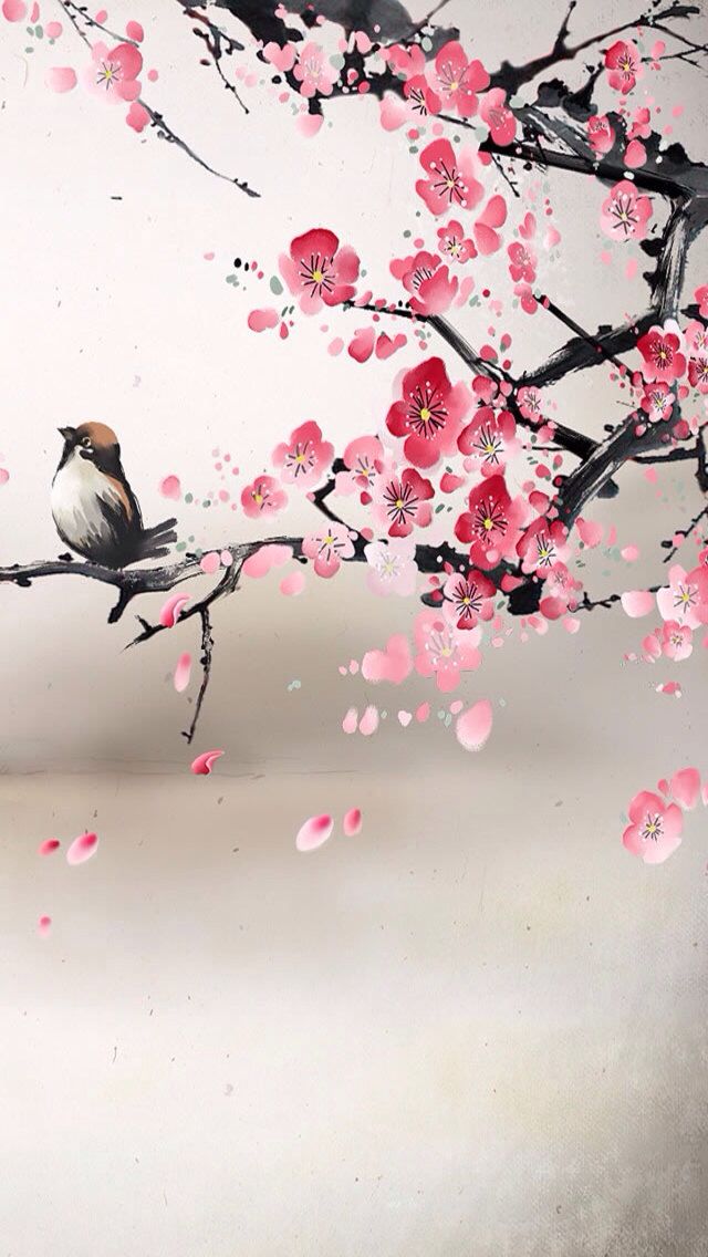 papel pintado de estilo asiático,flor,florecer,flor de cerezo,rosado,primavera