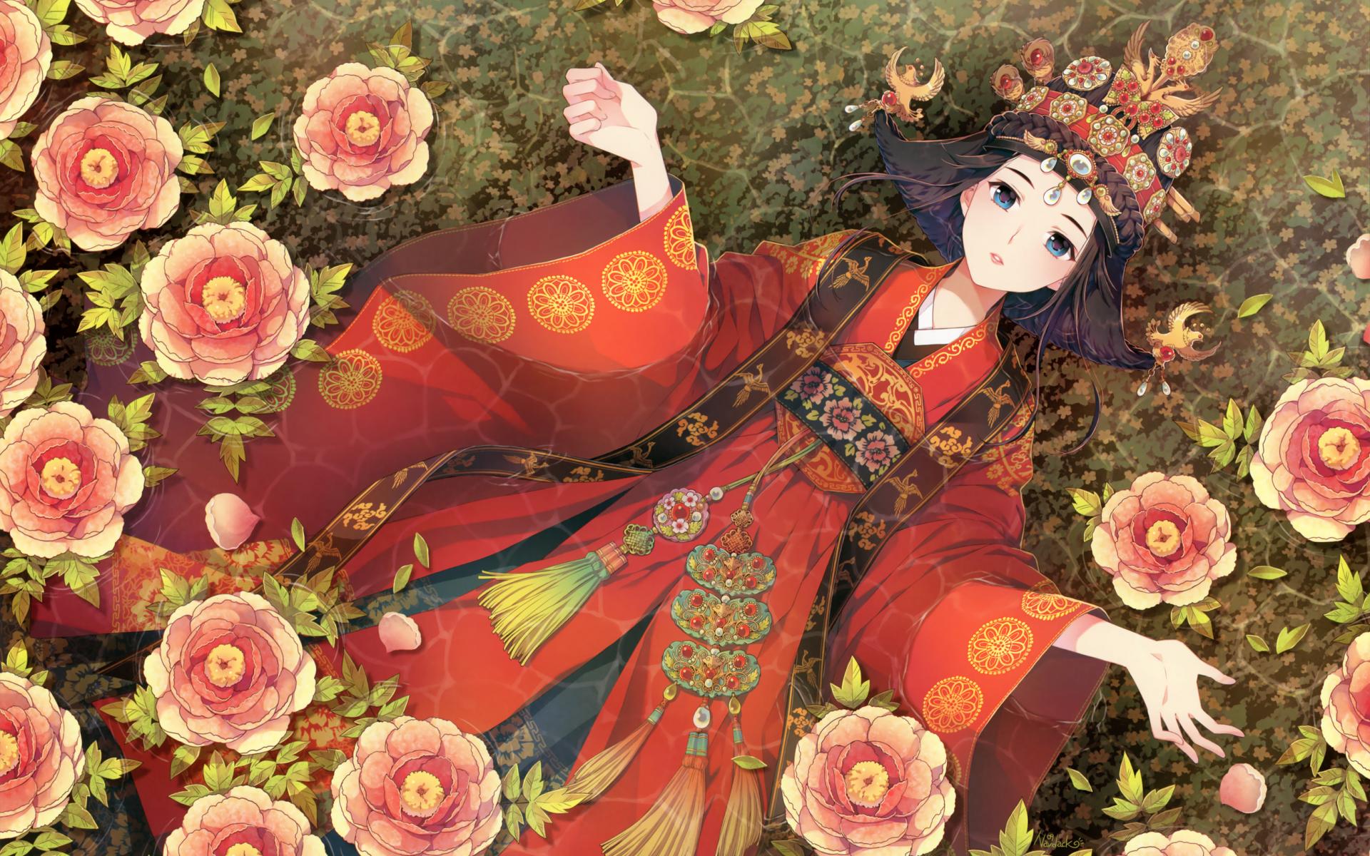 papier peint de style asiatique,fleur,rose,art floral,rose,nature morte