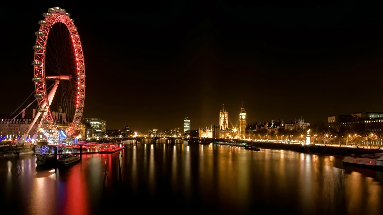 ロンドンイメージ壁紙,夜,観覧車,首都圏,都市の景観,反射