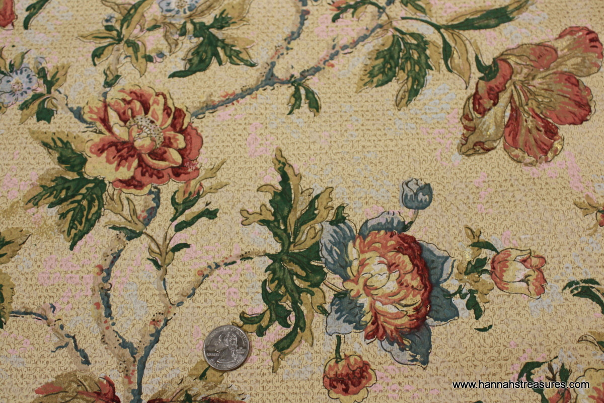 vintage französische tapete,textil ,tapisserie,gartenrosen,pflanze,muster