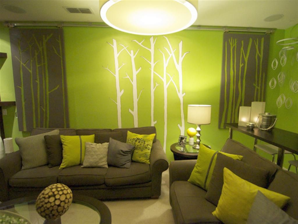 壁のライムグリーンの壁紙,リビングルーム,緑,ルーム,インテリア・デザイン,天井