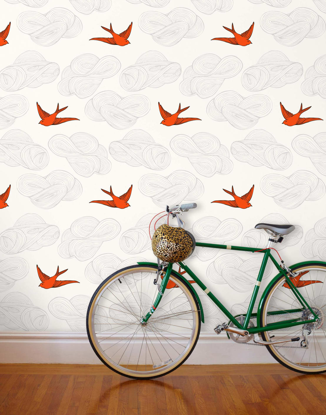 家のための鳥の壁紙,オレンジ,壁,壁紙,車両,葉
