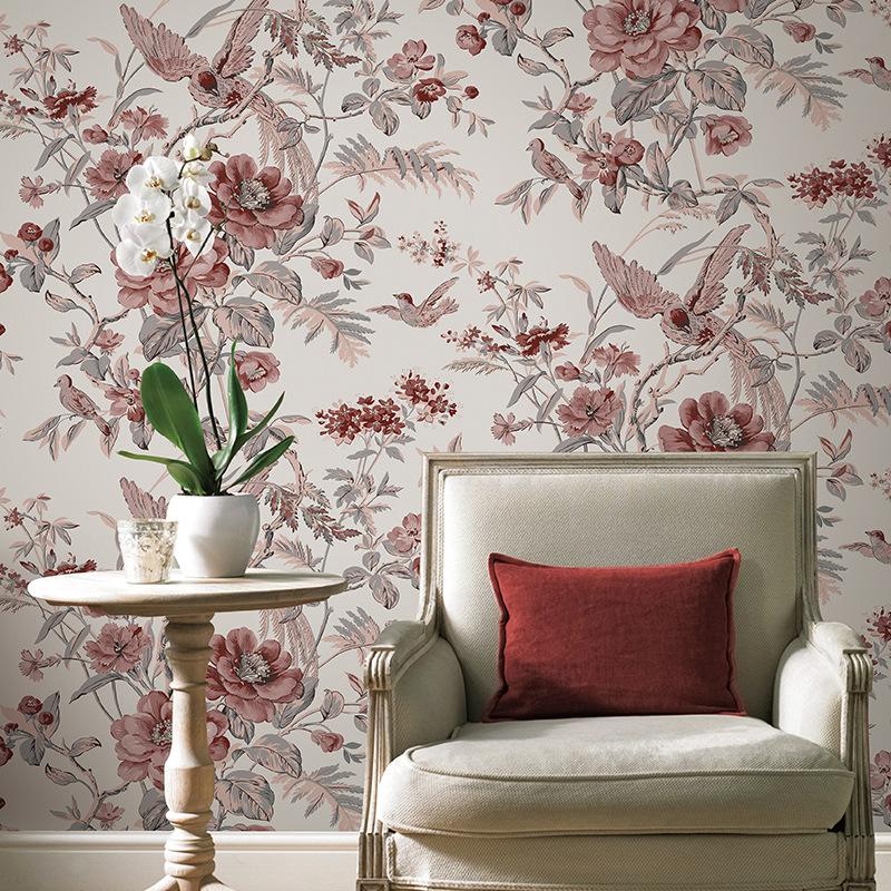 papel tapiz de pájaros para el hogar,fondo de pantalla,pared,rosado,planta,sala
