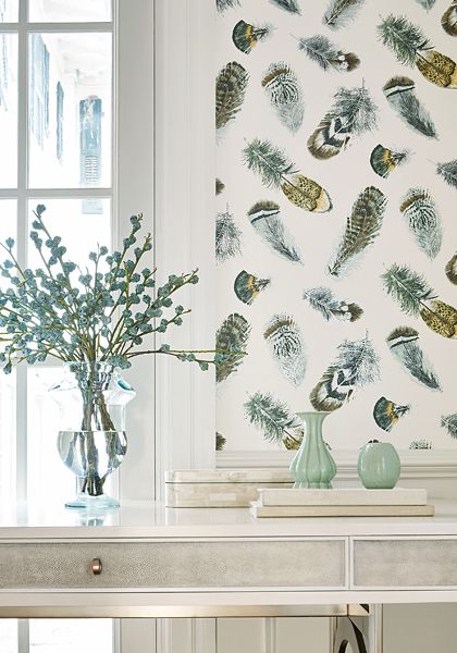 bird wallpaper for home,green,white,wall,wallpaper,interior design
