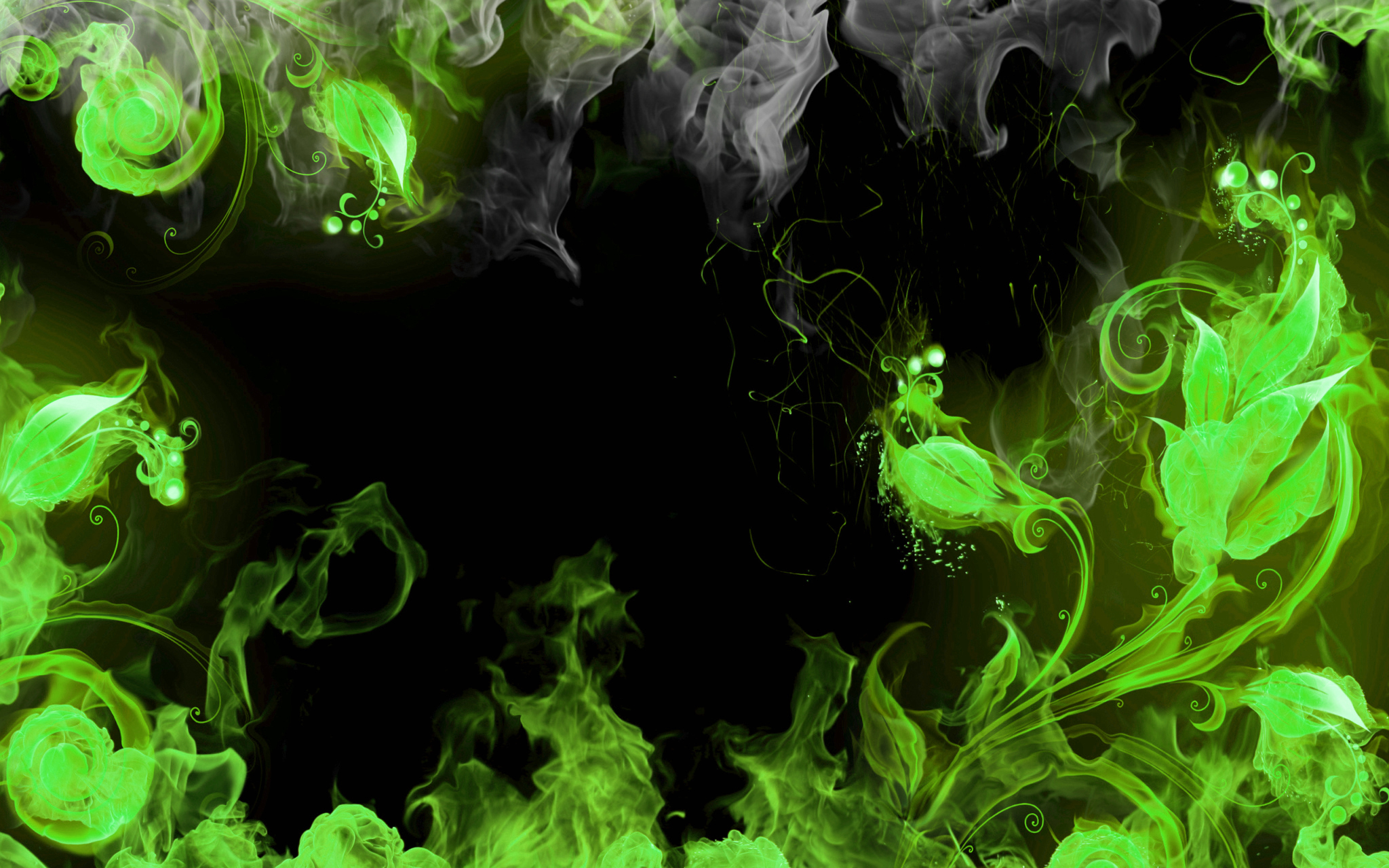papier peint vert gris,vert,fumée,art fractal,conception,art