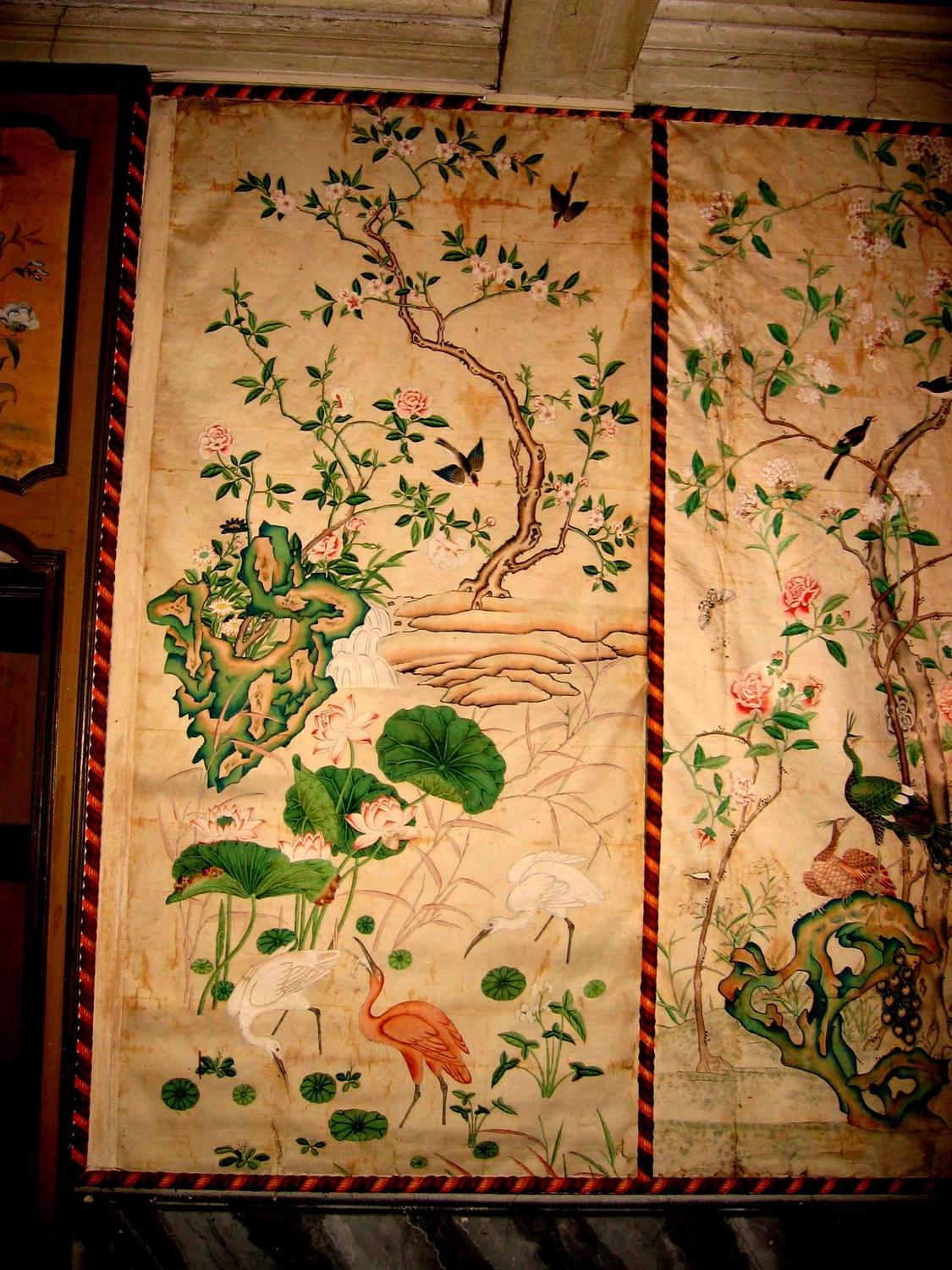 壁のための中国の壁紙,葉,アート,繊維,タイル,ペインティング