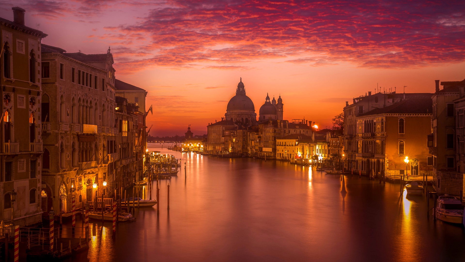 carta da parati venecia,cielo,corso d'acqua,sera,città,paesaggio urbano