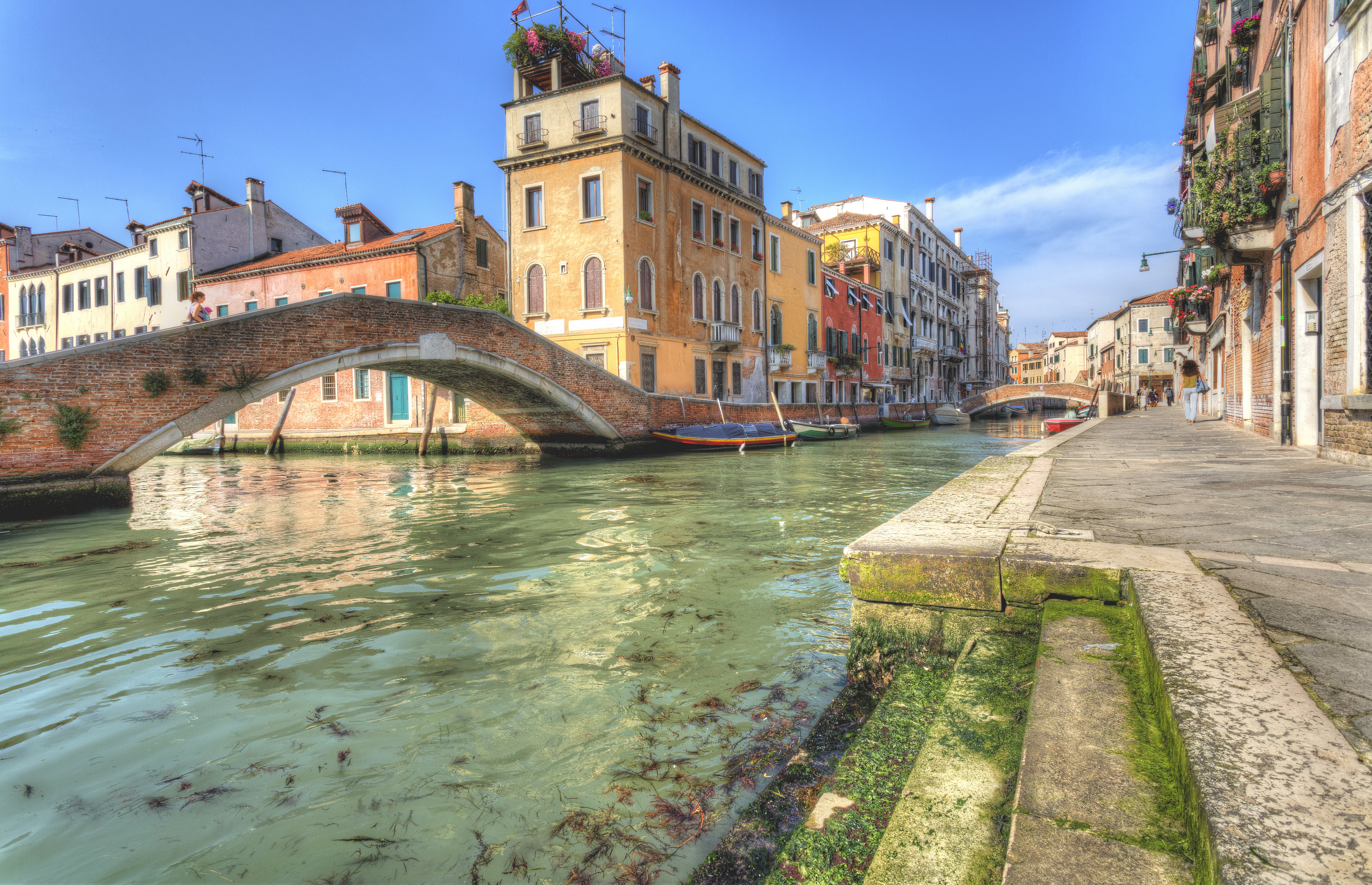 베네치아 벽지,수로,운하,도시,물,강